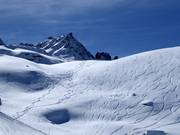 Pendii di neve fresca presso Rabgiusa