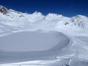 Lago di innevamento a Corviglia