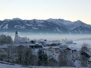 Vista su Ofterschwang dalla stazione a valle