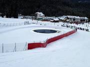 Bacino di accumulo al Passo di Carezza