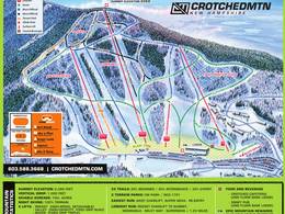 Mappa delle piste Crotched Mountain