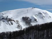 Vista sulle piste difficili al Ćupovi