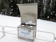 "Sniffle Station" all'ingresso con cestino