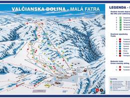Mappa delle piste Valčianska Dolina - Valča (Snowland)