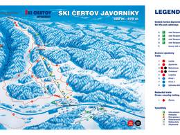 Mappa delle piste Čertov - Javorníky