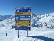 Segnaletica nel comprensorio sciistico