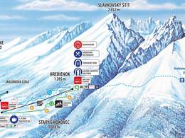Mappa delle piste Starý Smokovec - Hrebienok