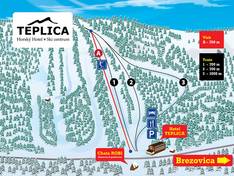 Mappa delle piste Teplica - Brezovica