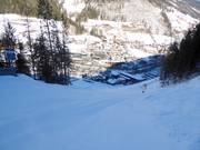 Pista difficile Enzenberg alla stazione a valle