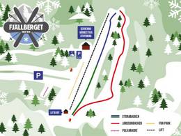 Mappa delle piste Fjällberget