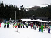 Quando lo spazzaneve funziona, si passa al grande impianto di risalita.