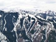 Vista sulle discese Temerity e Steeplechase