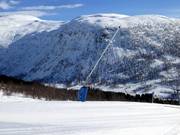 Lancia da neve presso la pista 5