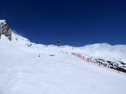 Vista dalla stazione intermedia verso le piste d’alta montagna