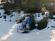 Uno dei due cannoni da neve al Silberberg