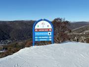 Segnaletica delle piste nell’area sciistica di Thredbo