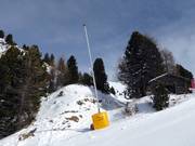 Innevamento con cannoni al Buffaure