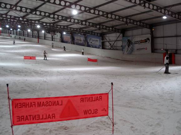 La pista presso la stazione a valle