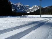Piste da fondo sotto il Passo di Monte Croce