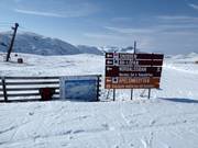 Segnaletica delle piste e mappa delle piste al Riksgränsfjället