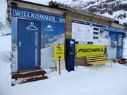 Guardaroba e punto informazioni per le piste da fondo in quota a Sportgastein