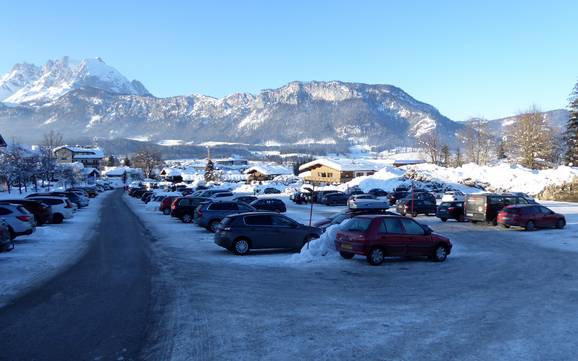 St. Johann in Tirol: Accesso nei comprensori sciistici e parcheggio – Accesso, parcheggi St. Johann in Tirol/Oberndorf - Harschbichl