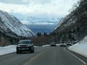 Little Cottonwood Canyon con la regione di Salt Lake City sullo sfondo