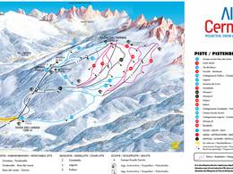 Mappa delle piste Alpe Cermis - Cavalese