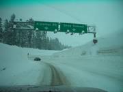 Arrivo dall'autostrada all'area sciistica