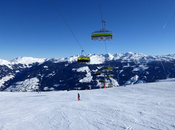 Ampie piste presso il Kristallexpress nell'Hochzillertal