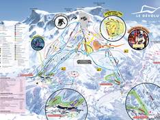 Mappa delle piste Dévoluy - Superdévoluy/La Joue du Loup