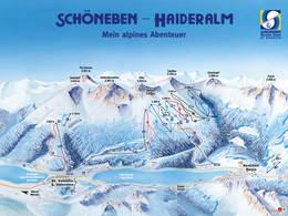 Mappa delle piste Belpiano (Schöneben)/Malga San Valentino (Haideralm)