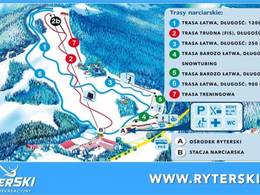 Mappa delle piste Ryterski Raj - Rytro