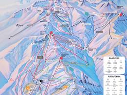 Mappa delle piste Valle Nevado