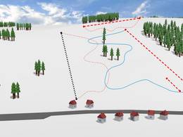 Mappa delle piste Branná