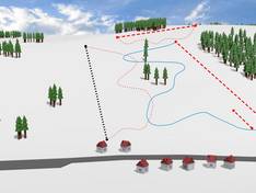 Mappa delle piste Branná