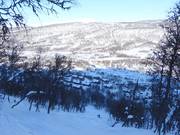 Vista sugli alloggi Osthangsbyn