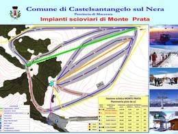 Mappa delle piste Monte Prata - Castelsantangelo sul Nera