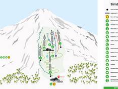 Mappa delle piste Pillán - Villarrica