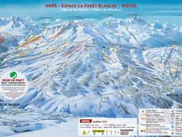 Mappa delle piste Vars/Risoul - La Forêt Blanche