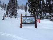 Mappa delle piste nell’area sciistica Whitewater