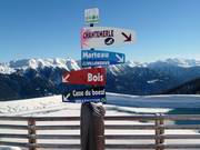 Pannelli informativi nell’area sciistica