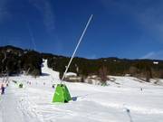 Innevamento con lance nella zona a valle