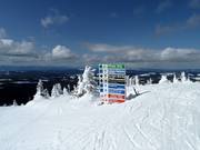 Segnaletica delle piste nell’area sciistica di Big White