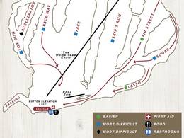Mappa delle piste Cooper Spur