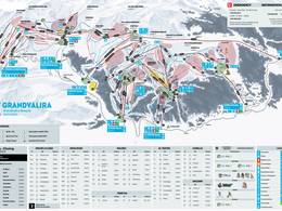 Mappa delle piste Grandvalira - Pas de la Casa/Grau Roig/Soldeu/El Tarter/Canillo/Encamp