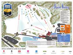 Mappa delle piste Alpine Valley Ohio