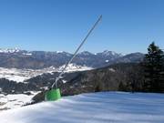 Innevamento con lance sulla discesa a valle