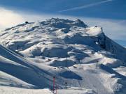 Vista sulla montagna Freeriderberg Weissfluh