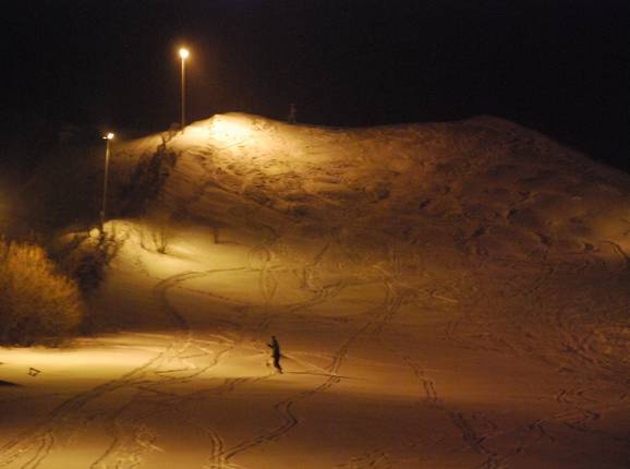 La breve ma ripida discesa iniziale